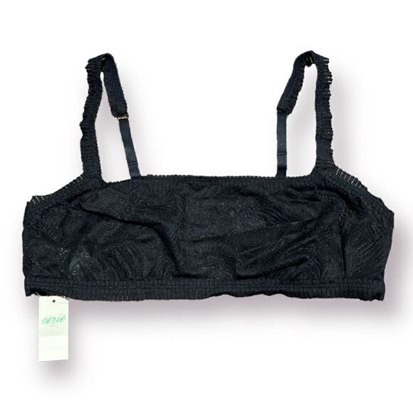 Aerie Women’s Black Lace Sheer Bra Size Medium NWT - Picture 1 of 5